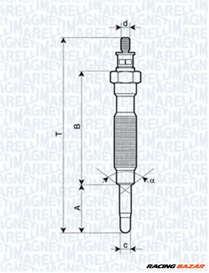 MAGNETI MARELLI 062900072304 - izzítógyertya HYUNDAI MITSUBISHI NISSAN 1. kép