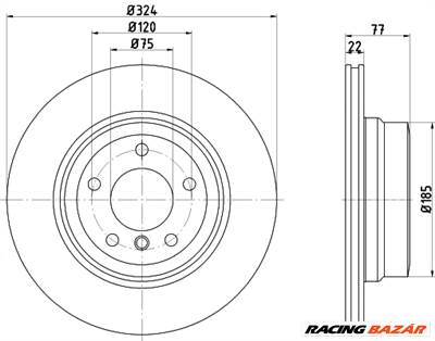 TEXTAR 92201903 - féktárcsa BMW