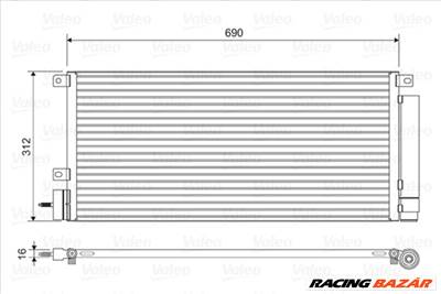 VALEO 822576 - klíma kondenzátor CHEVROLET OPEL VAUXHALL