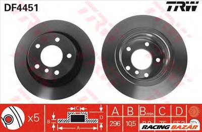 TRW DF4451 - féktárcsa BMW BMW (BRILLIANCE)