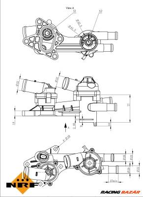 NRF 725179 - termosztát, hűtőfolyadék AUDI SEAT SKODA VW