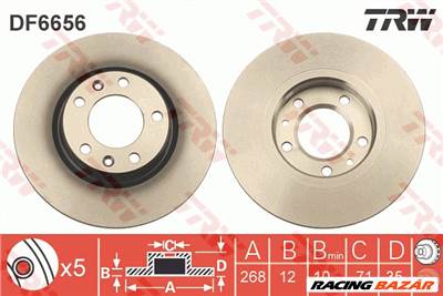 TRW DF6656 - féktárcsa CITROËN DS OPEL PEUGEOT VAUXHALL