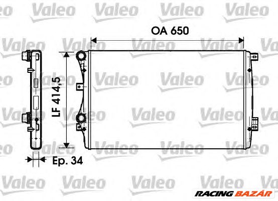 VALEO 732872 - Vízhűtő (Hűtőradiátor) AUDI SEAT SKODA VW 1. kép