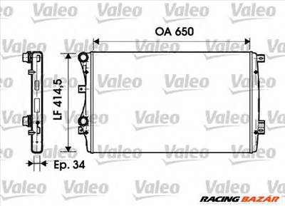 VALEO 732872 - Vízhűtő (Hűtőradiátor) AUDI SEAT SKODA VW