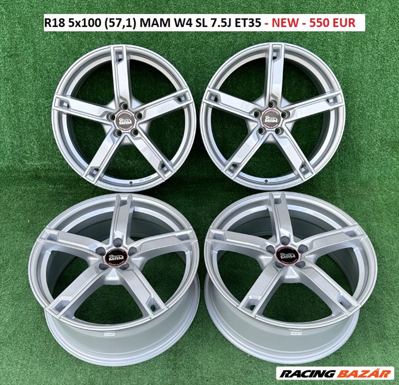 R18 5x100 (57,1) MAM W4 SL 7.5J ET35 - új felnik, alufelnik 1. kép