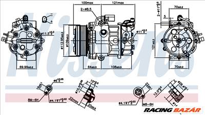 NISSENS 890659 Klímakompresszor SD6V12