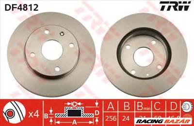 TRW DF4812 - féktárcsa CHEVROLET DAEWOO