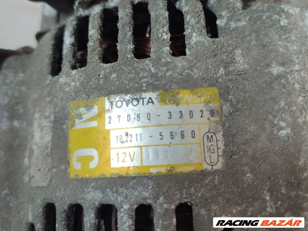 Toyota Yaris Verso Verso 1.4 D-4D C generátor  2706033020 3. kép