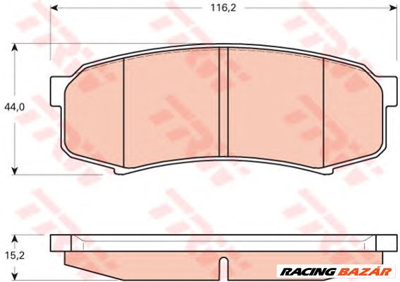 TRW GDB3464 - fékbetét LANDWIND (JMC) LEXUS MITSUBISHI TOYOTA TOYOTA (FAW) 1. kép