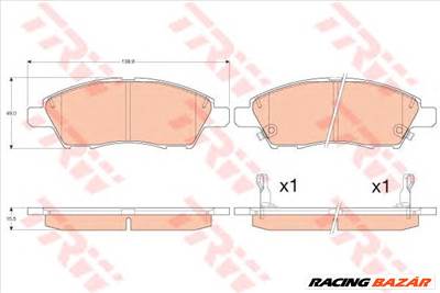TRW GDB3613 - fékbetét NISSAN NISSAN (DONGFENG)