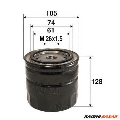 VALEO 586032 - olajszűrő HYUNDAI KIA MAZDA MITSUBISHI PROTON 1. kép