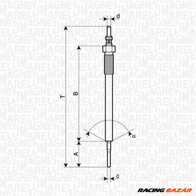 MAGNETI MARELLI 062900138304 - izzítógyertya MAZDA