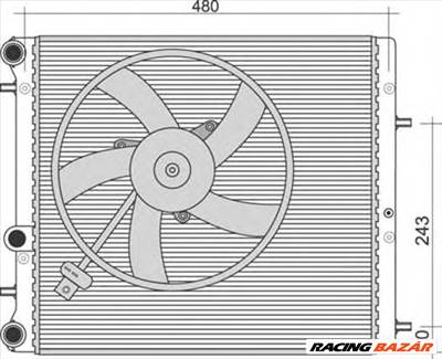 MAGNETI MARELLI 350213851000 - Vízhűtő (Hűtőradiátor) SEAT SKODA VW