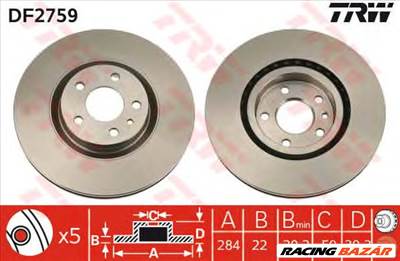 TRW DF2759 - féktárcsa ALFA ROMEO