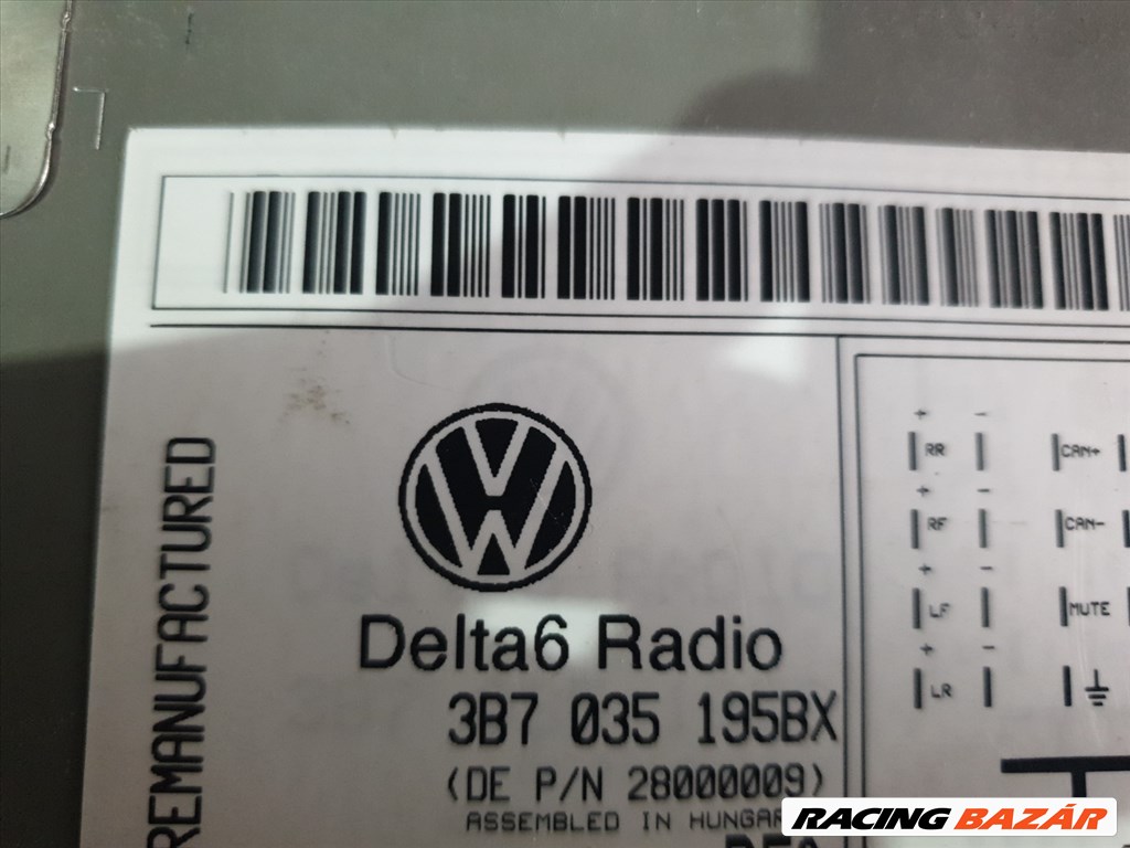 Volkswagen 2DIn CD rádió leadó 3b7035195 2. kép