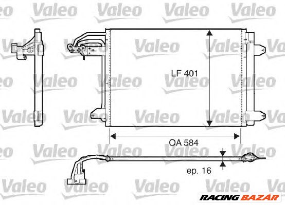 VALEO 817777 - klíma kondenzátor AUDI RENAULT SEAT SKODA VW 1. kép