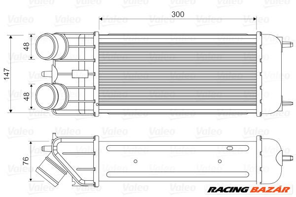 VALEO 818663 - töltőlevegő-hűtő CITROËN PEUGEOT 1. kép