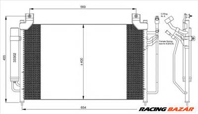 NRF 35881 - klíma kondenzátor MAZDA