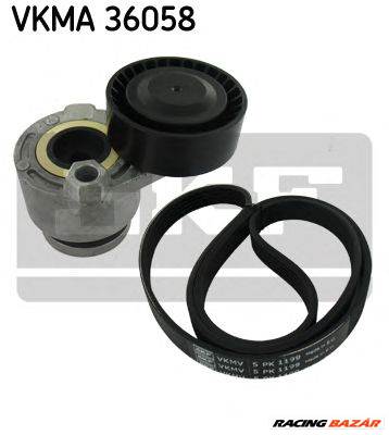 SKF VKMA 36058 - hosszbordás szíj készlet RENAULT