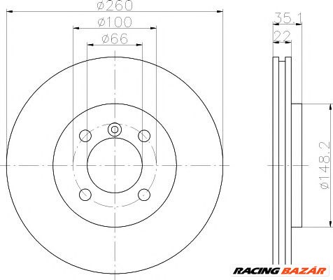 TEXTAR 92026503 - féktárcsa BMW 1. kép