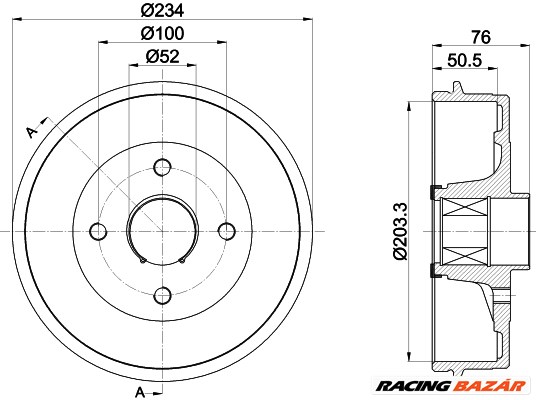 TEXTAR 94042400 - fékdob DACIA MAHINDRA RENAULT NISSAN RENAULT 1. kép