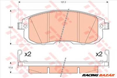 TRW GDB3616 - fékbetét NISSAN