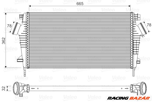 VALEO 818603 - töltőlevegő-hűtő HOLDEN OPEL VAUXHALL 1. kép