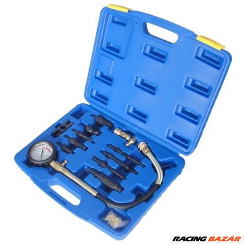 Lincos Diesel kompresszió mérő, injektor, izzítógyertya adapterekkel, 14 db-os - MG50181 1. kép