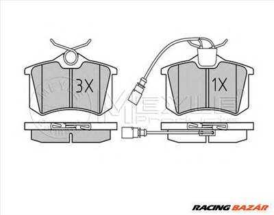 MEYLE 025 235 5417/PD - fékbetét FORD SEAT VW