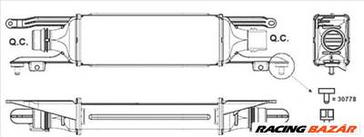NRF 30778 - töltőlevegőhűtő OPEL VAUXHALL