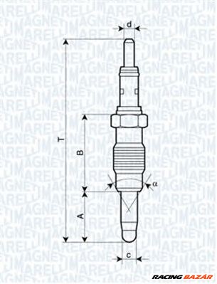 MAGNETI MARELLI 062900011304 - izzítógyertya FIAT 1. kép