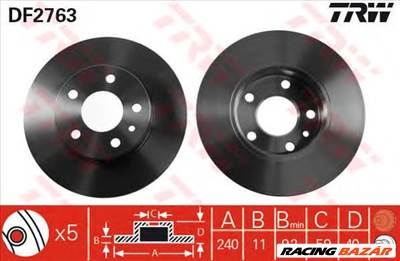 TRW DF2763 - féktárcsa ALFA ROMEO