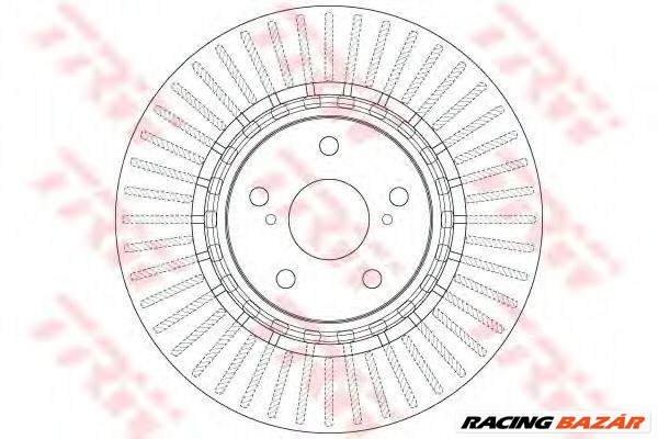 TRW DF6265 - féktárcsa CHEVROLET LEXUS TOYOTA 1. kép