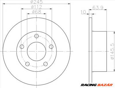 TEXTAR 92057503 - féktárcsa AUDI AUDI (FAW) SKODA VW VW (SVW)