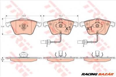 TRW GDB1554 - fékbetét AUDI AUDI (FAW)