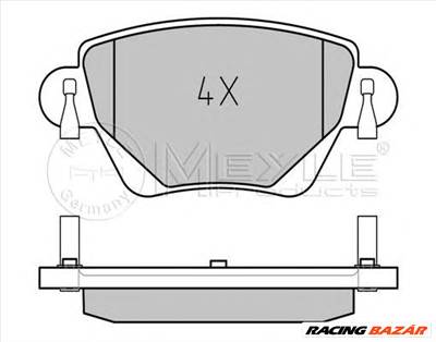 MEYLE 025 235 5717 - fékbetét FORD JAGUAR RENAULT