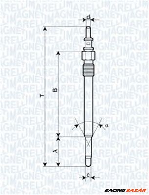 MAGNETI MARELLI 062900012304 - izzítógyertya CHRYSLER JEEP MERCEDES-BENZ PREMIER PUCH 1. kép