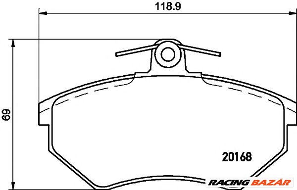 TEXTAR 2016801 - fékbetét AUDI (FAW) SEAT VW WULING (SGMW) 1. kép