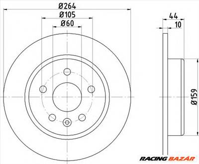 TEXTAR 92275303 - féktárcsa BUICK (SGM) CHEVROLET CHEVROLET (SGM) HOLDEN OPEL VAUXHALL