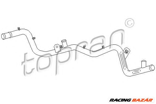 TOPRAN 100 259 - Hűtőcső VW 1. kép