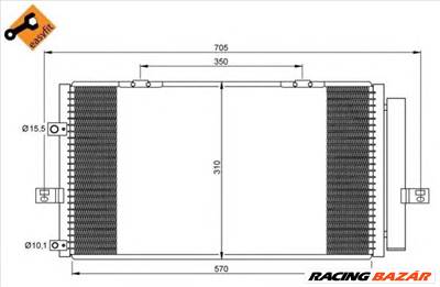 NRF 35659 - klíma kondenzátor MG ROVER