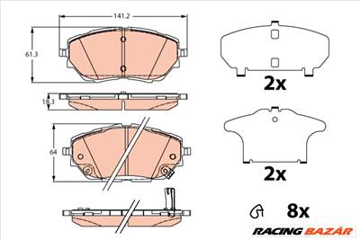 TRW GDB2290 - fékbetétkészlet, tárcsafék TOYOTA