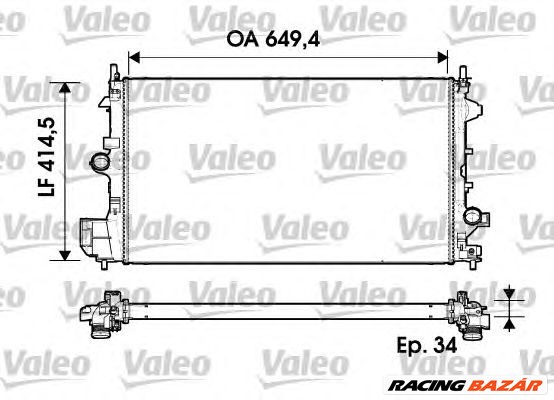 VALEO 734339 - Vízhűtő (Hűtőradiátor) FIAT OPEL SAAB VAUXHALL 1. kép