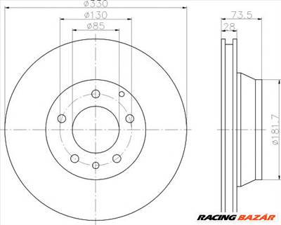 TEXTAR 92122003 - féktárcsa AUDI PORSCHE VW