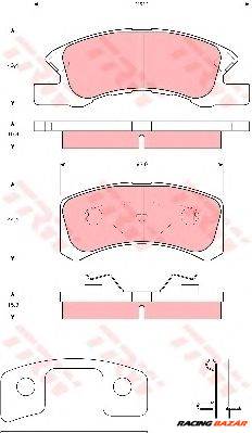 TRW GDB3358 - fékbetét DAIHATSU MITSUBISHI