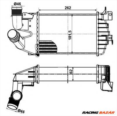 NRF 30307 - töltőlevegőhűtő OPEL VAUXHALL