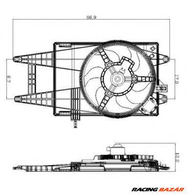 NRF 47243 - hűtőventillátor FIAT LANCIA