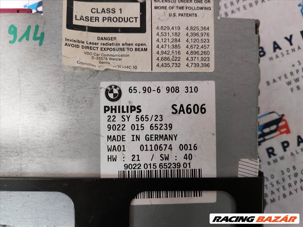 BMW E46 Mk2 navi navigáció cd olvasó - hibás (001914) 65906908310 2. kép