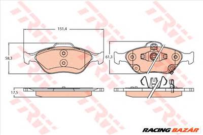 TRW GDB3625 - fékbetét TOYOTA