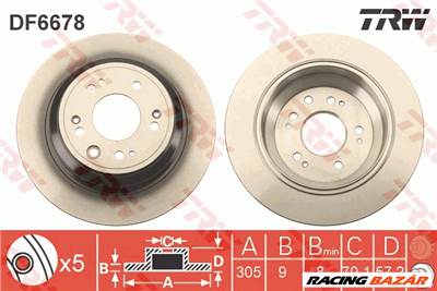 TRW DF6678 - féktárcsa HONDA